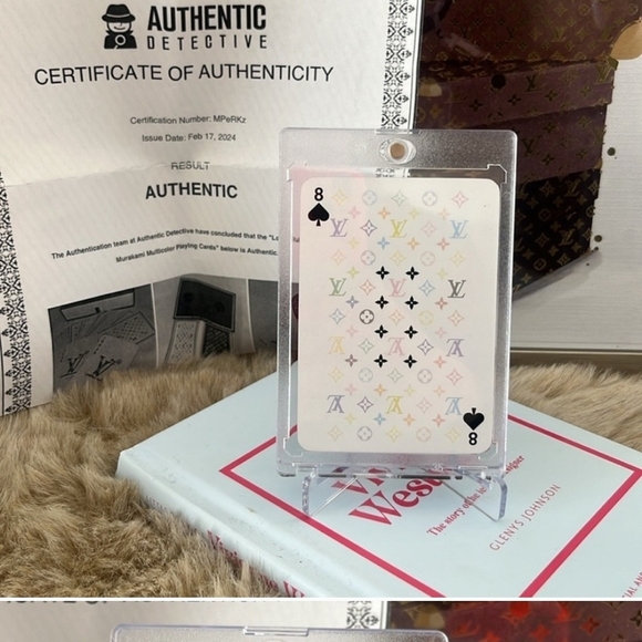 Louis Vuitton LV Takashi Murakami Monogram Playing Card 8 of Spades with COA - Picture 4 of 5